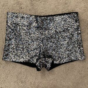 Forever 21 grey sequin shorts size small